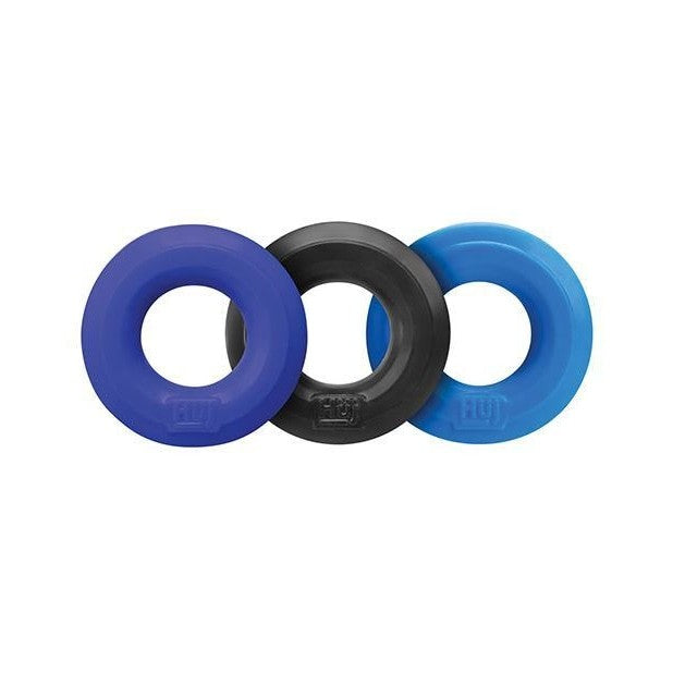 Hunkyjunk Huj C-ring 3pk Blue- Multi (net)(out Mid Jun) OXBALLS Sextoys for Men