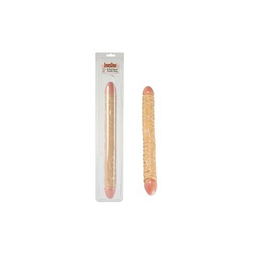 Ivory Duo 18in Veined Double Dong California Exotic Novelties Dildos