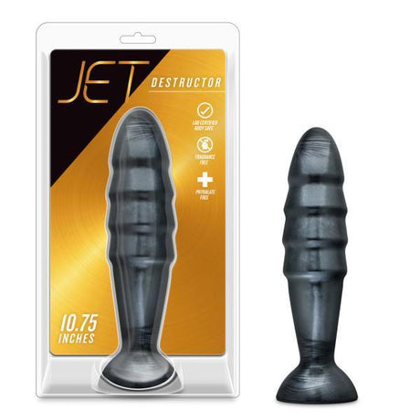 Jet Destructor Carbon Metallic Black Butt Plug Intimates Adult Boutique