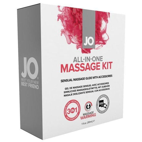 Jo All In One Massage Glide Kit Warming Silicone Based 1 Oz Intimates Adult Boutique