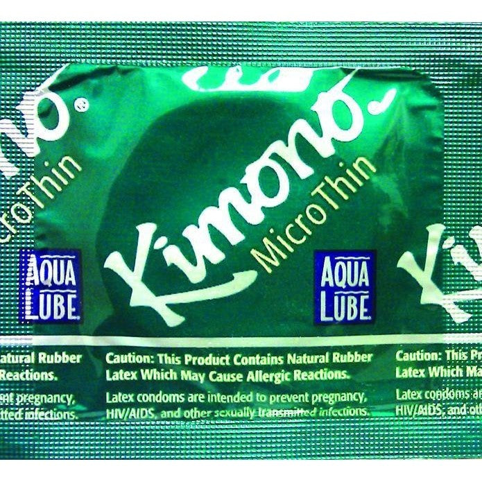 Kimono Microthin W- Aqua Lube 3pk Paradise Products Condoms