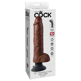 King Cock 10 In Cock W-balls Brown Vibrating Intimates Adult Boutique