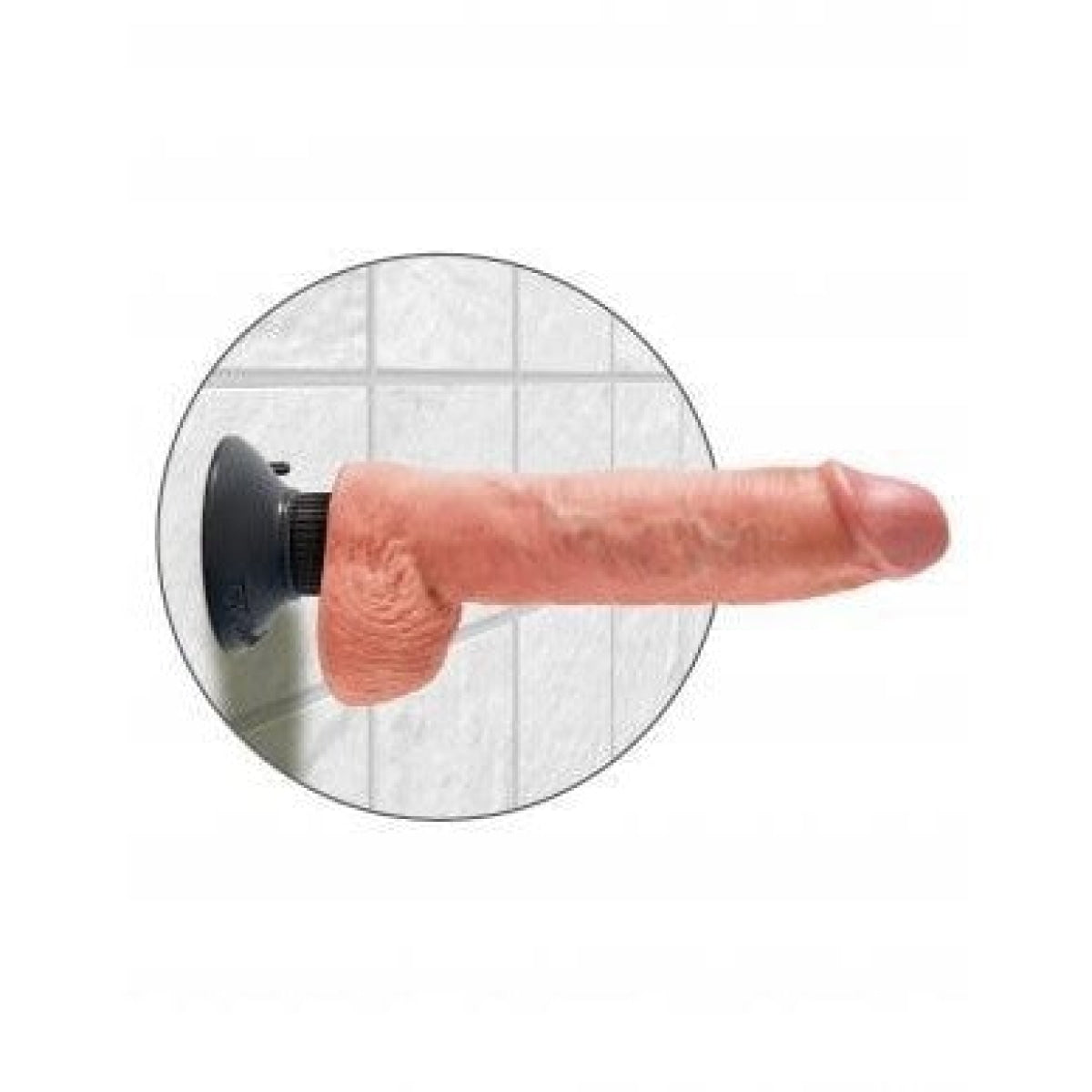 King Cock 10 In Cock W-balls Flesh Vibrating Intimates Adult Boutique