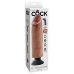 King Cock 10 In Vibrating Tan Pipedream Products Sextoys for Women