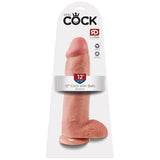 King Cock 12 In Cock W-balls Flesh Intimates Adult Boutique