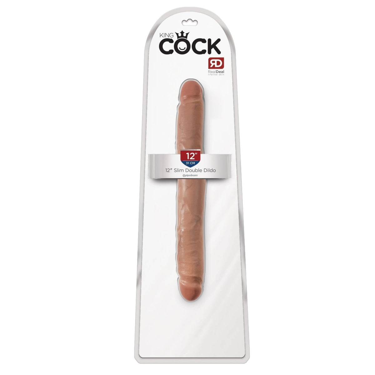 King Cock 12 In Slim Double Dildo Tan Intimates Adult Boutique