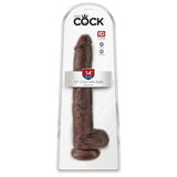 King Cock 14 In Cock W-balls Brown Intimates Adult Boutique