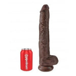 King Cock 14 Cock W-balls Brown " Pipedream Products Dildos