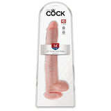 King Cock 14 In Cock W-balls Light Intimates Adult Boutique