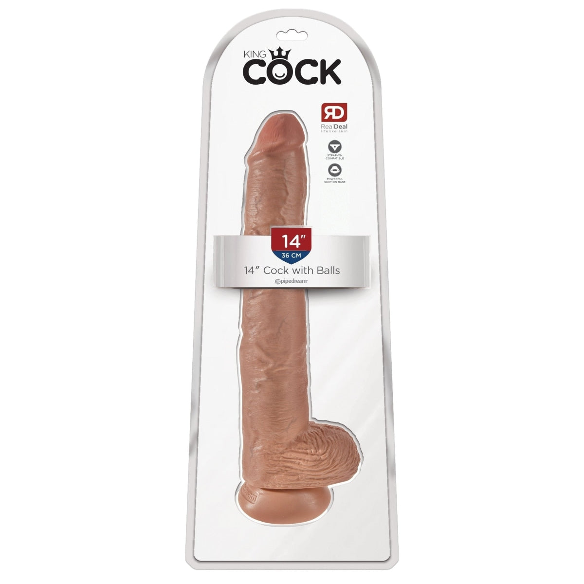 King Cock 14 In Cock W-balls Tan Intimates Adult Boutique