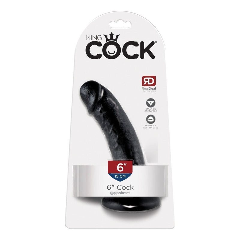 King Cock 6 In Cock Black Pipedream Products Dildos