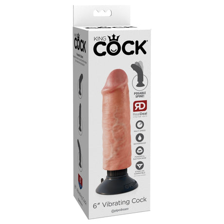 King Cock 6 In Cock Flesh Vibrating Intimates Adult Boutique