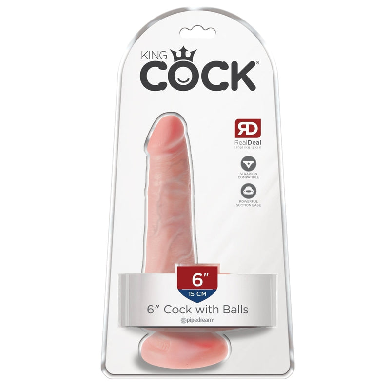 King Cock 6 In Cock W-balls Light Pipedream Products Dildos