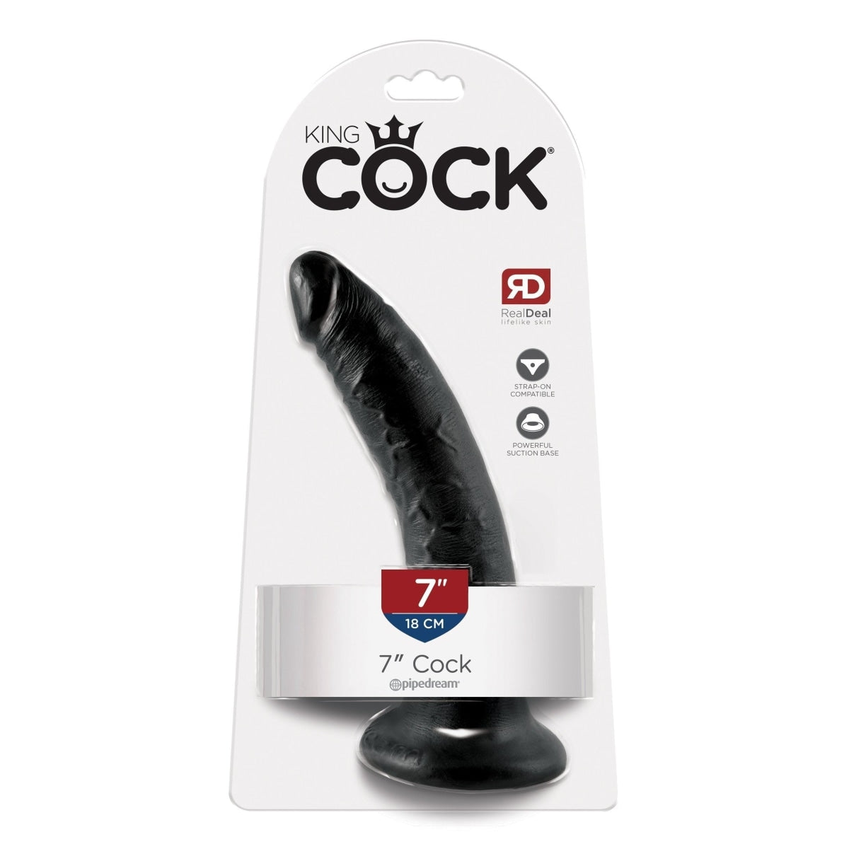 King Cock 7 In Cock Black Intimates Adult Boutique
