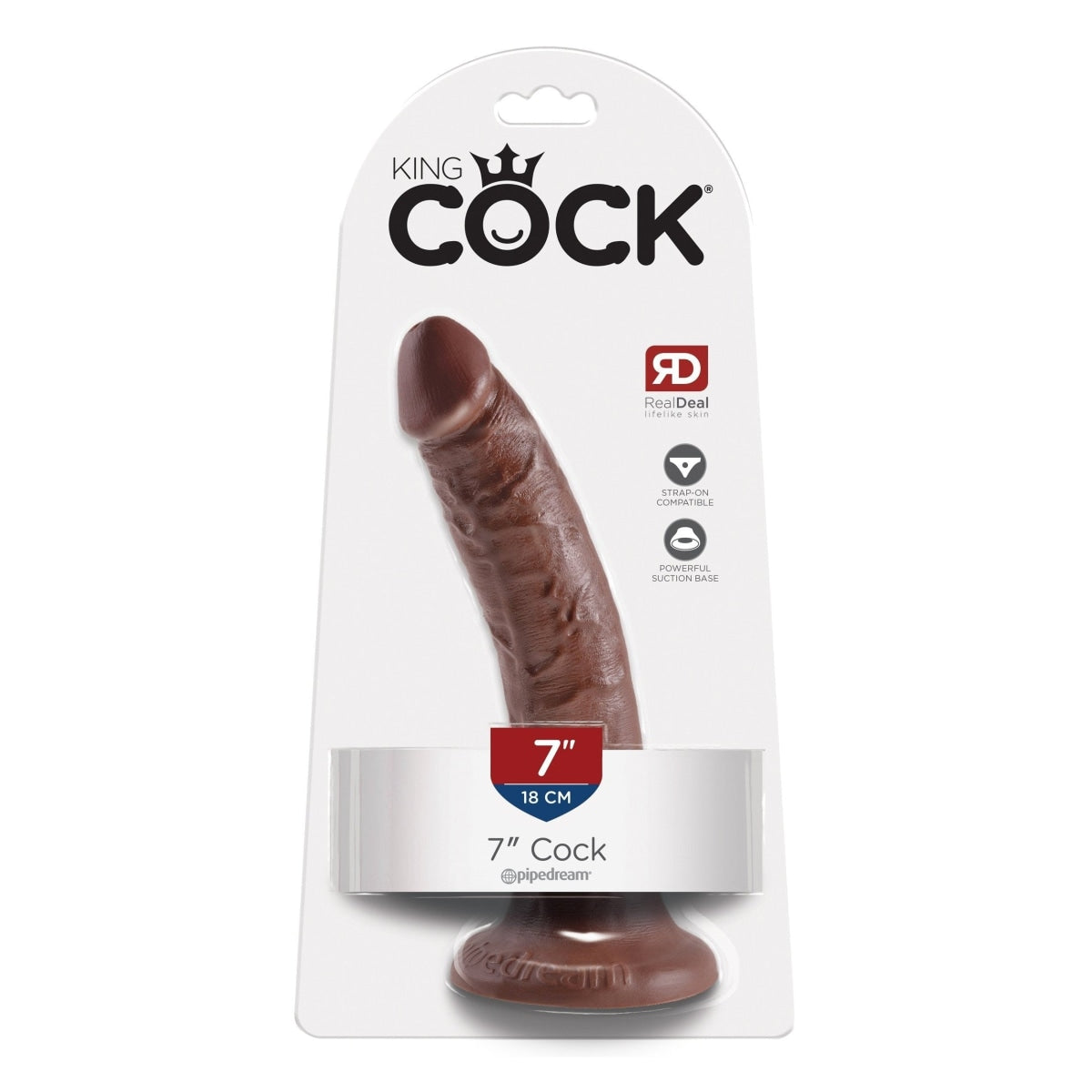 King Cock 7 In Cock Brown Intimates Adult Boutique