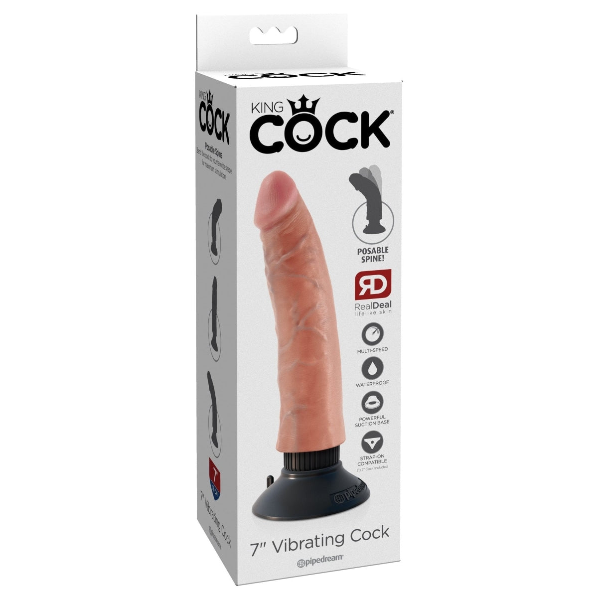 King Cock 7 In Cock Flesh Vibrating Intimates Adult Boutique