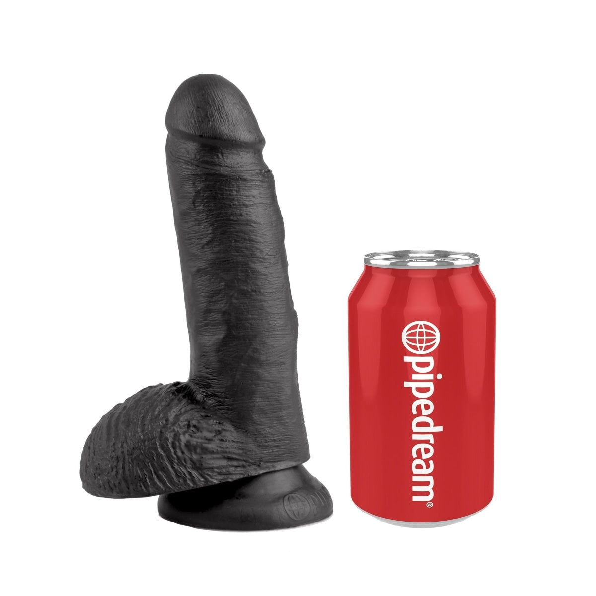 King Cock 7 In Cock W-balls Black Intimates Adult Boutique