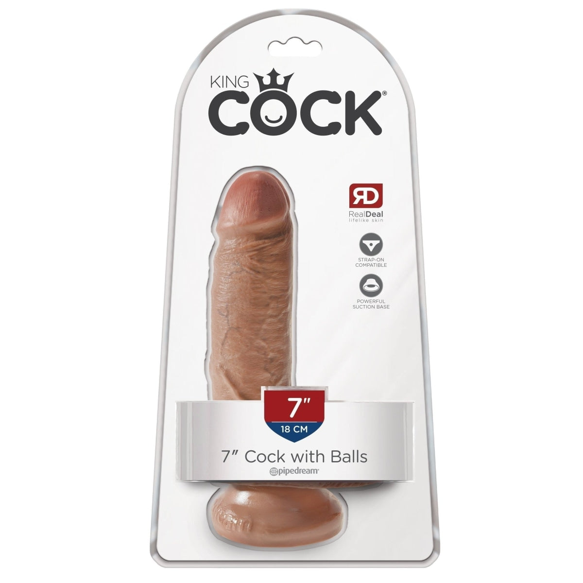 King Cock 7 In Cock W-balls Tan Intimates Adult Boutique