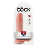 King Cock 8 In Cock W-balls Flesh Intimates Adult Boutique