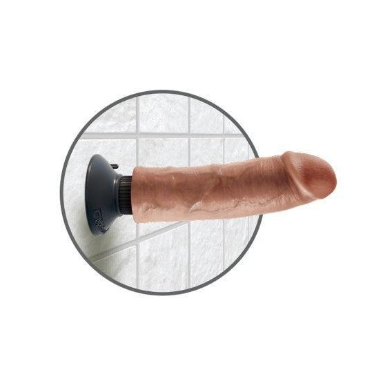 King Cock 8 In Vibrating Tan Intimates Adult Boutique