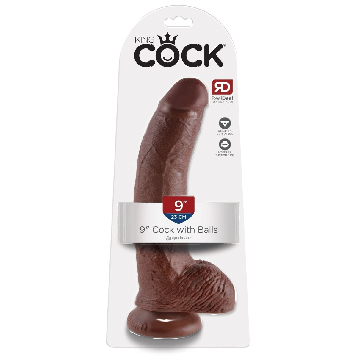King Cock 9 In Cock W-balls Brown Intimates Adult Boutique