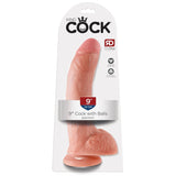 King Cock 9 In Cock W-balls Flesh Intimates Adult Boutique