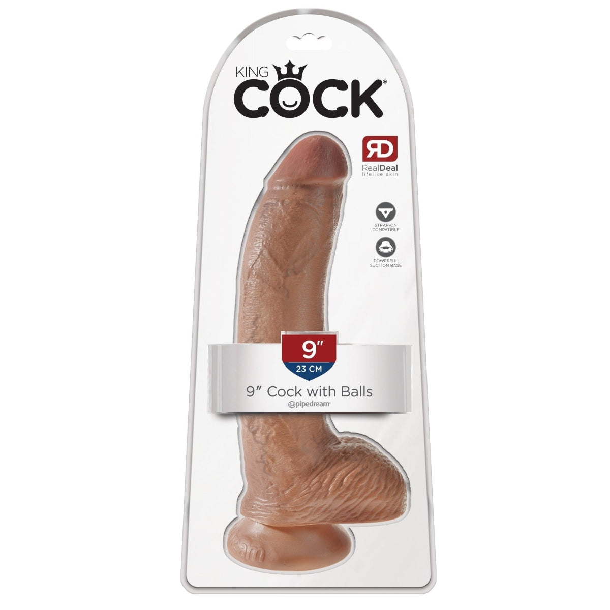 King Cock 9 In Cock W-balls Tan Intimates Adult Boutique