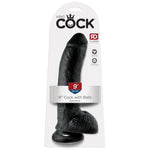 King Cock 9in Cock W-balls Black Pipedream Products Dildos