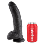 King Cock 9in Cock W-balls Black Pipedream Products Dildos