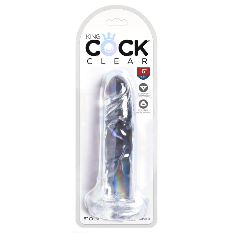 King Cock Clear 6 In Cock W-o Balls Pipedream Products Dildos