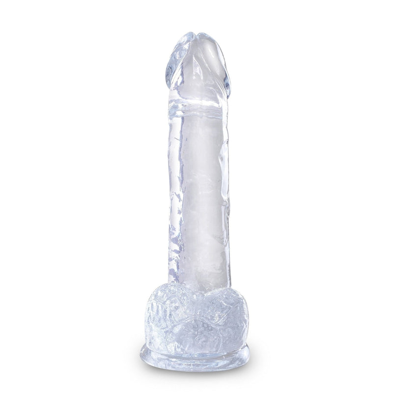 King Cock Clear 7 In Cock W- Balls Pipedream Products Dildos