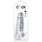 King Cock Clear 8 In Cock W- Balls Intimates Adult Boutique