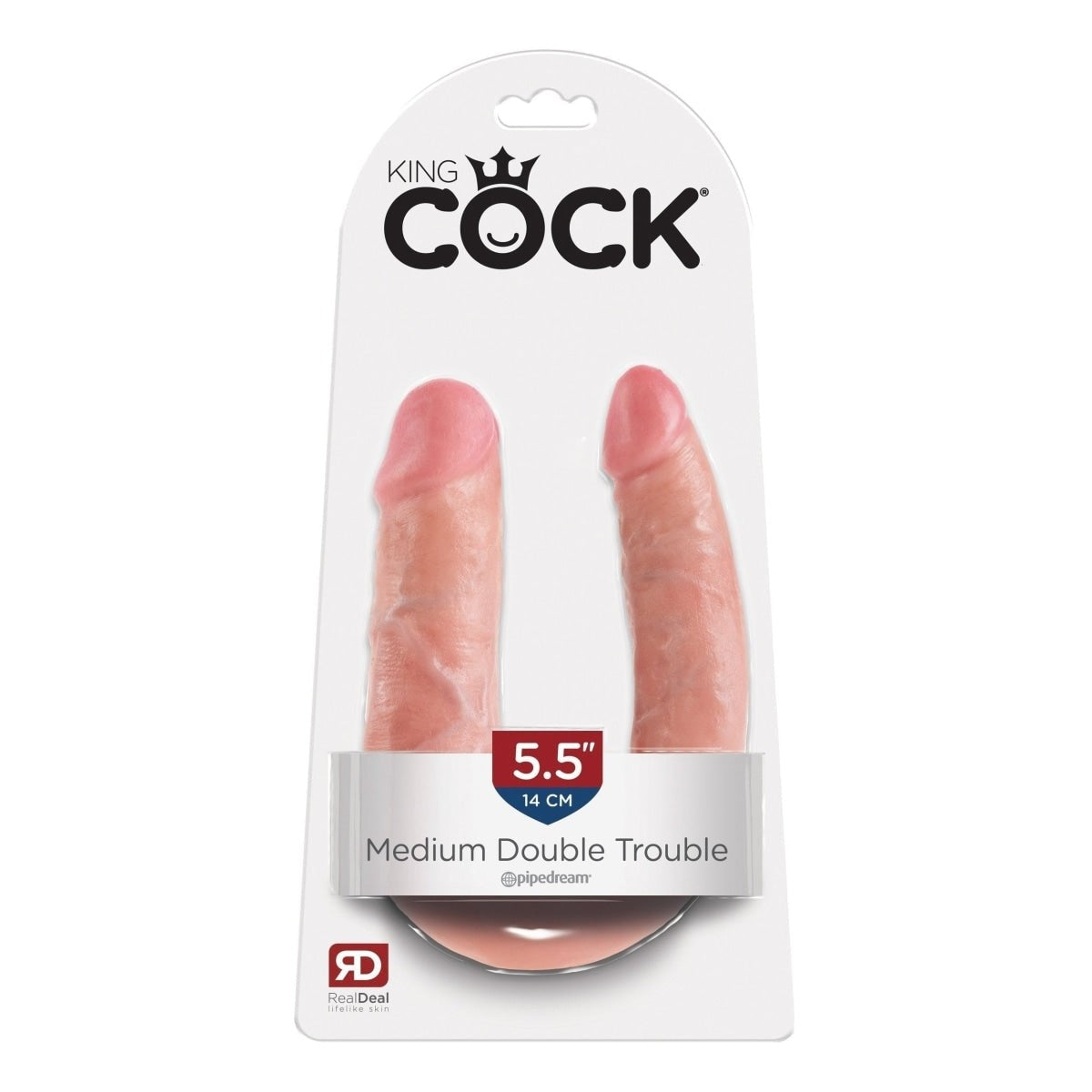 King Cock Double Trouble Medium Flesh Intimates Adult Boutique