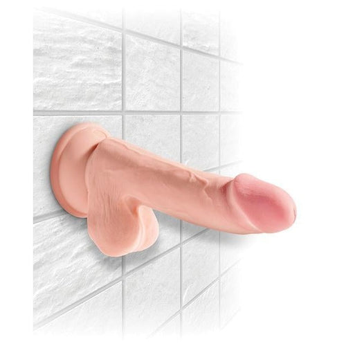 King Cock Plus 6.5 In Triple Density Cock W-balls Light Pipedream Products Dildos