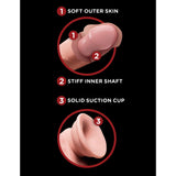 King Cock Plus 6 In Triple Density Cock W- Swinging Balls Light Intimates Adult Boutique
