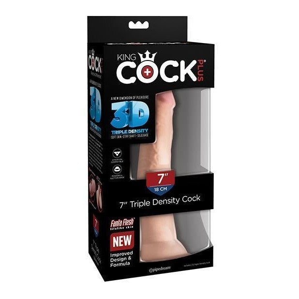 King Cock Plus 7 In Triple Density Cock Light Intimates Adult Boutique