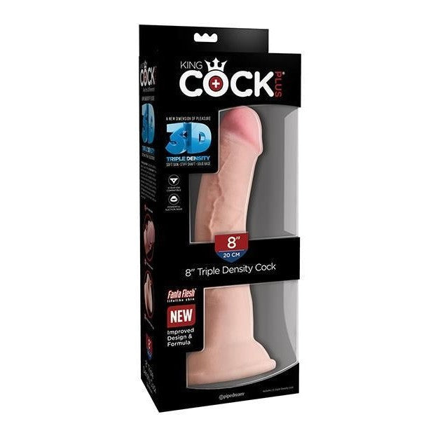 King Cock Plus 8 In Triple Density Cock Light Intimates Adult Boutique