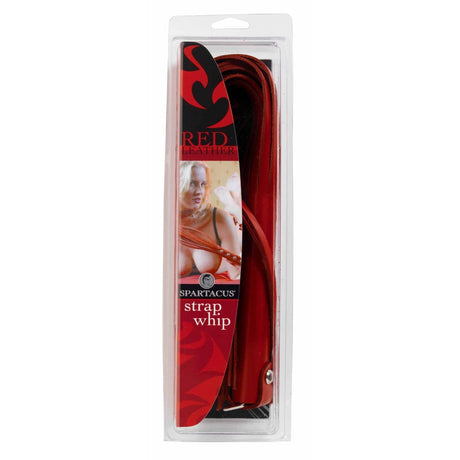 Leather Red 20in Strap Whip Intimates Adult Boutique