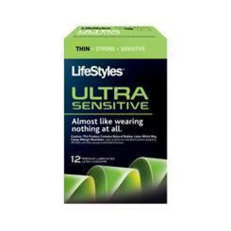 Lifestyles Ultra Sensitive 12 Pack Intimates Adult Boutique