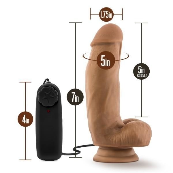 Loverboy Mma Fighter Vibrating 7 Realistic Cock Mocha " Blush Novelties Sextoys for Women