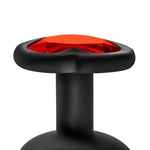 Luxe Bling Plugs Training Kit Black W-red Gems Blush Novelties Anal Toys