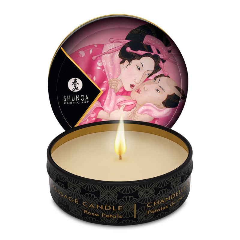 Massage Candle Rose Petals 1oz Shunga Bath & Body