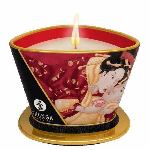 Massage Candle Sparkling Strawberry Wine Shunga Bath & Body