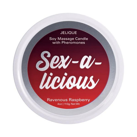 Massage Candle W- Pheromones Sex-a-licious Ravenous Raspberry 4oz Intimates Adult Boutique