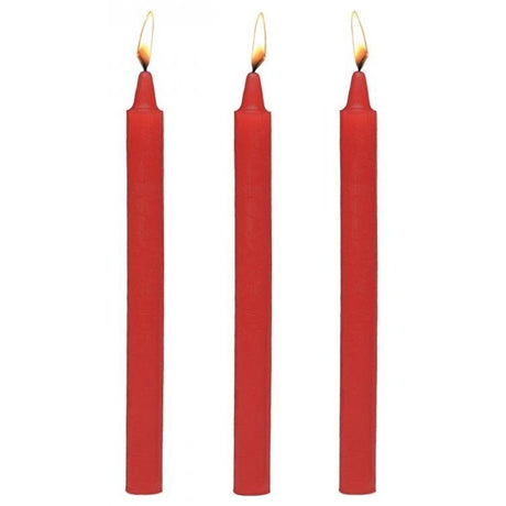 Master Series Fire Sticks Fetish Drip Candle Set Of 3 Red Intimates Adult Boutique
