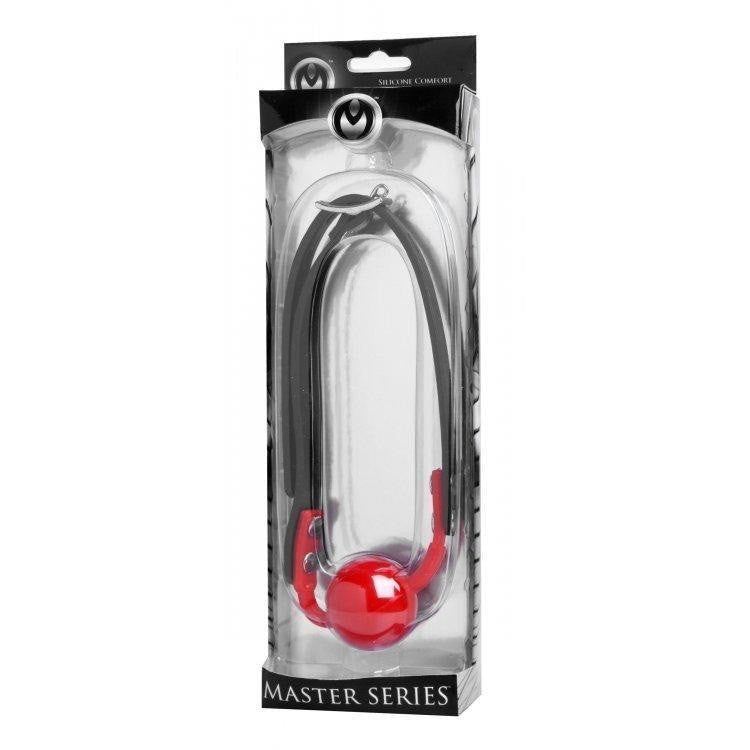 Master Series Hush Red Silicone Ball Gag XR Brands Fetish