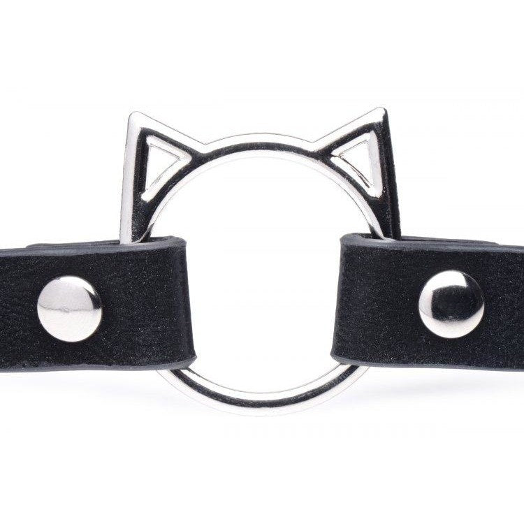 Master Series Kinky Kitty Ring Slim Choker Black XR Brands Lingerie & Clothing