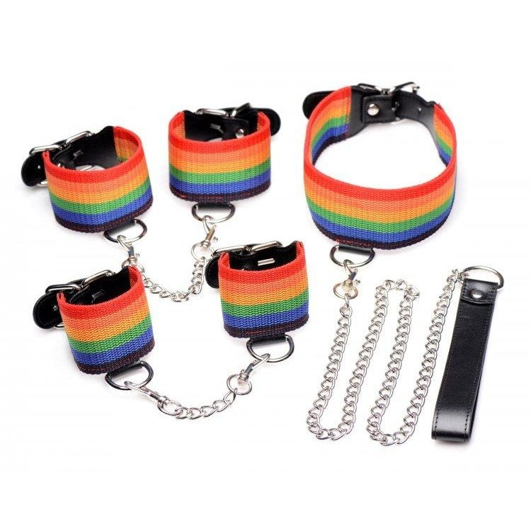 Master Series Kinky Pride Rainbow Bondage Set Intimates Adult Boutique