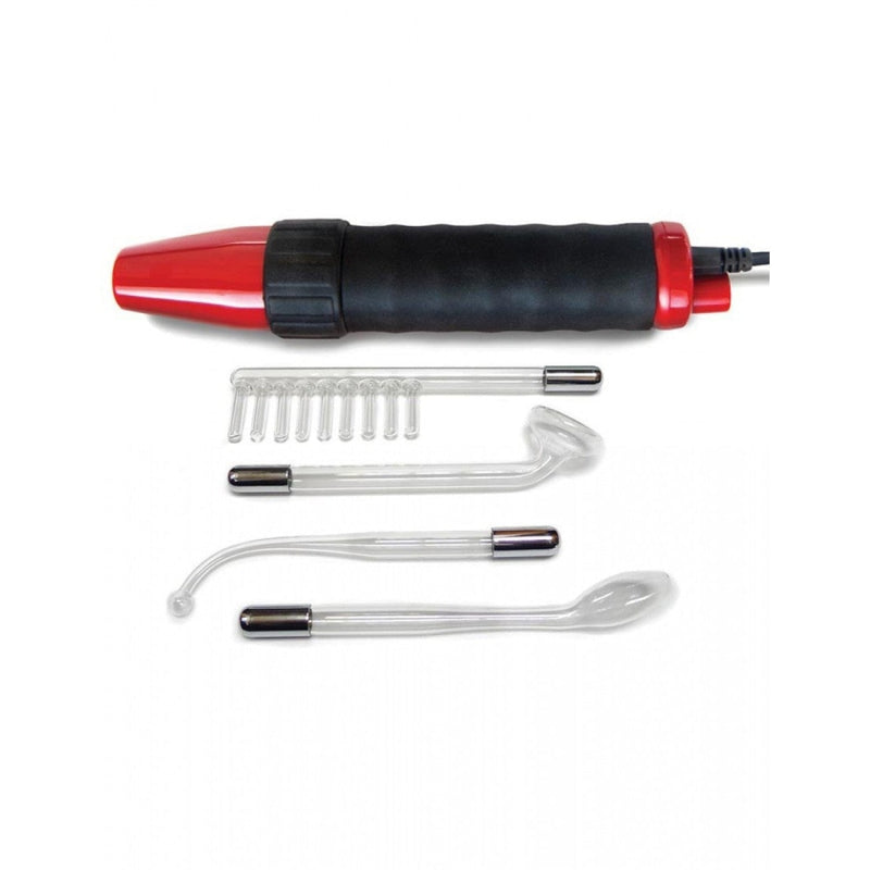 Neon Wand Electrosex Kit Red Handle Purple Electrode Kink Labs Fetish