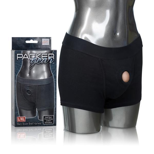 Packer Gear Black Boxer Harness L-xl California Exotic Novelties Accessories